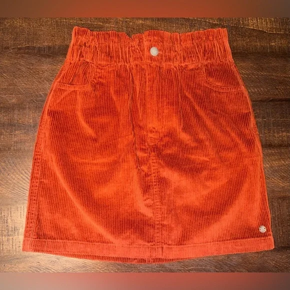 NWT Roxy Rust Corduroy Mini Skirt Size XS - Picture 3 of 7